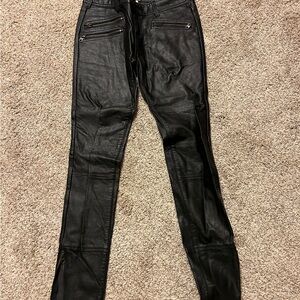 Black Faux Leather Pants